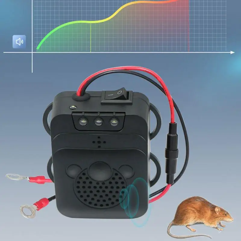 547C Ultrasonic Vehicle Animal Repeller Mouse Expeller Low Power Car Engine Compartment Cockroach Keep Marten Away