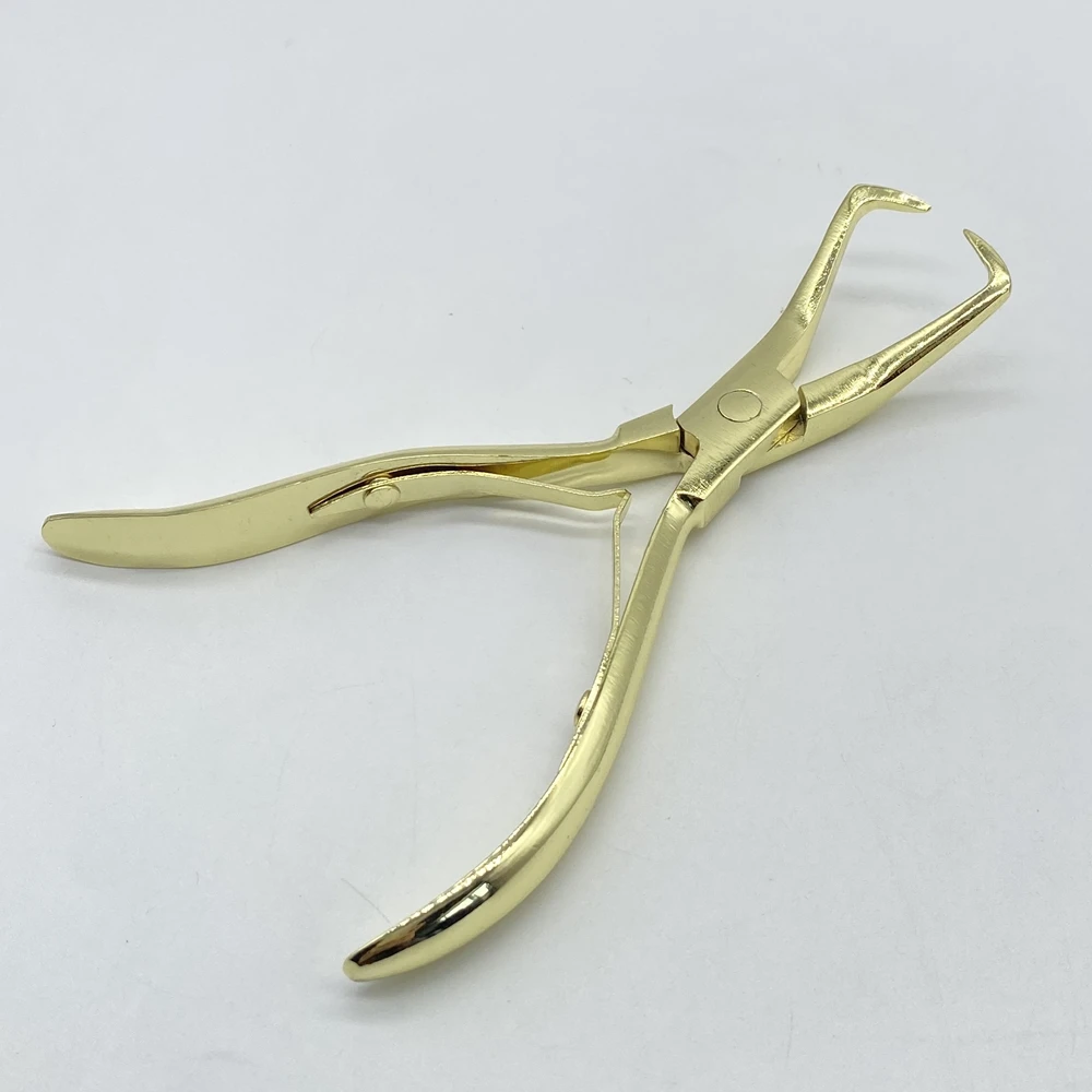 1 PC 5.5 inch Stainless Steel Clamp Hair Extension Plier for hair extension pliers two hook Keratin Hair Extensions Removal Tools