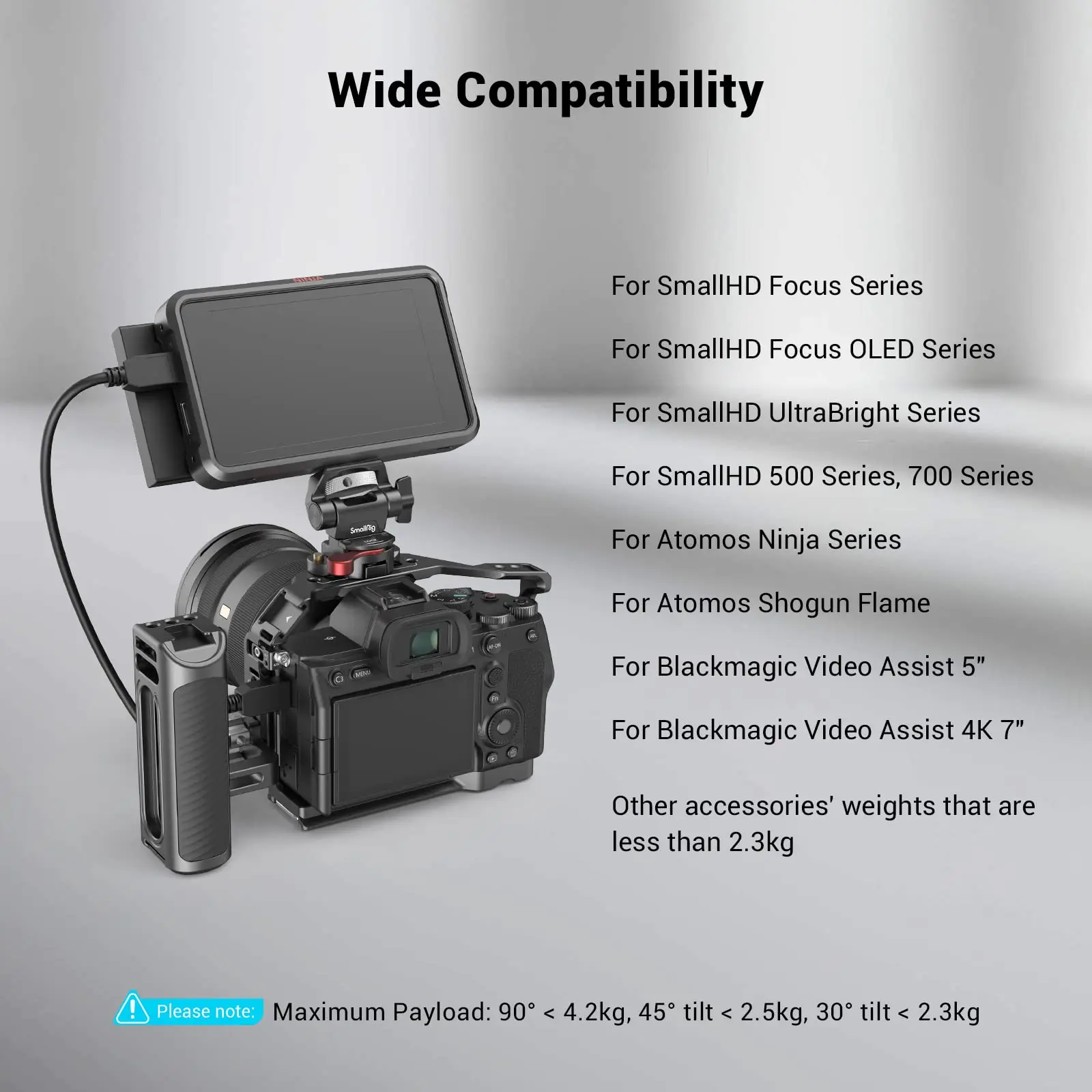 Smallrigフィールドモニターマウント、5インチおよび7インチモニター用