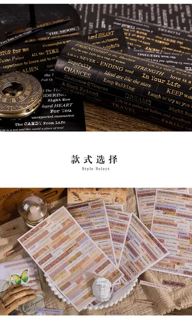 270PCS Autocollants Scrapbooking Stickers Etiquettes Adhésif Style