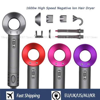 Leafless Hair Dryer New Professional With Flyaway Attachment Negative Ionic Premium Hair Dryers Multifunction Salon Style Tool