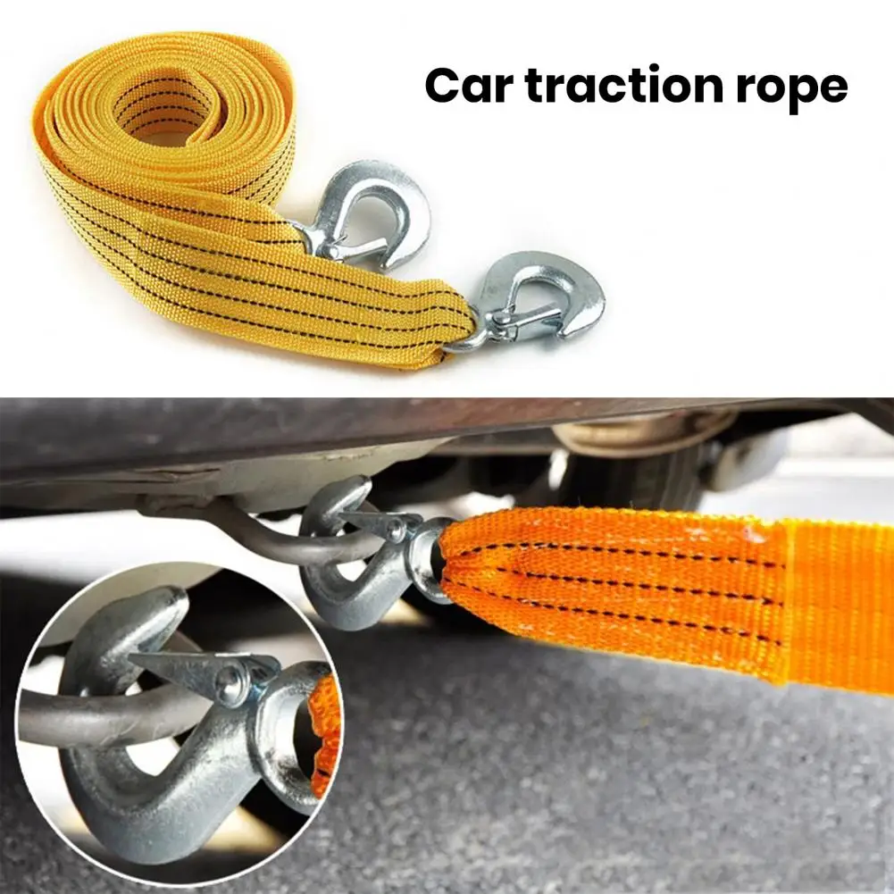 Stainless Steel Car Tow Strap Heavy-duty Nylon Car Traction Rope for Emergency Vehicle Towing Durable Auto Tow Strap for Trucks