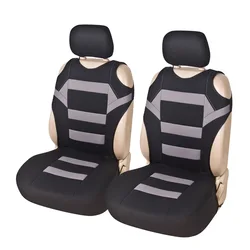 Premium Car Seat Covers - Durable, Hand Washable Polyester Fabric, Front Seat Protectors (Gray 2Pcs)