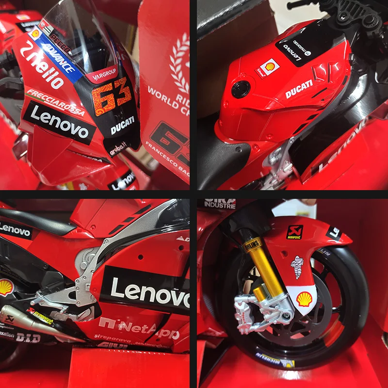 Maisto 1/6 Ducati Desmosedici GP 63 오토바이 모델 장난감 차량 컬렉션, 오토바이크 쇼크 업소버, 오프로드 오토사이클 장난감 자동차