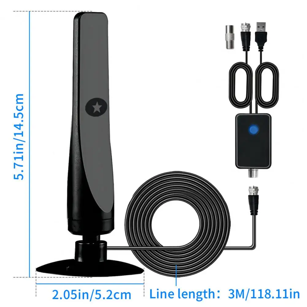 Tv Antenna High Gain Indoor Digital Antenna Amplified Signal Booster for Wide Range Hdtv Reception Home Tv Aerial Solution tv antenna