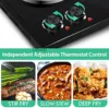 Hot plate, 1800W electric burner dual hot plate, used for cooking countertop burner, with temperature control, portable 5