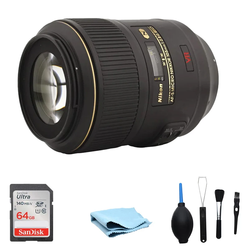 Obiettivo Nikon Af-S Vr Micro 105Mm F/2.8G If-Ed Per Fotocamera Nikon Slr