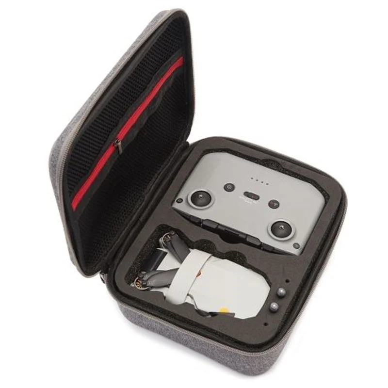 Poignée et fermeture éclair du sac de rangement pour drone DJI Mini 2 SE, étui rigide antichoc et léger.