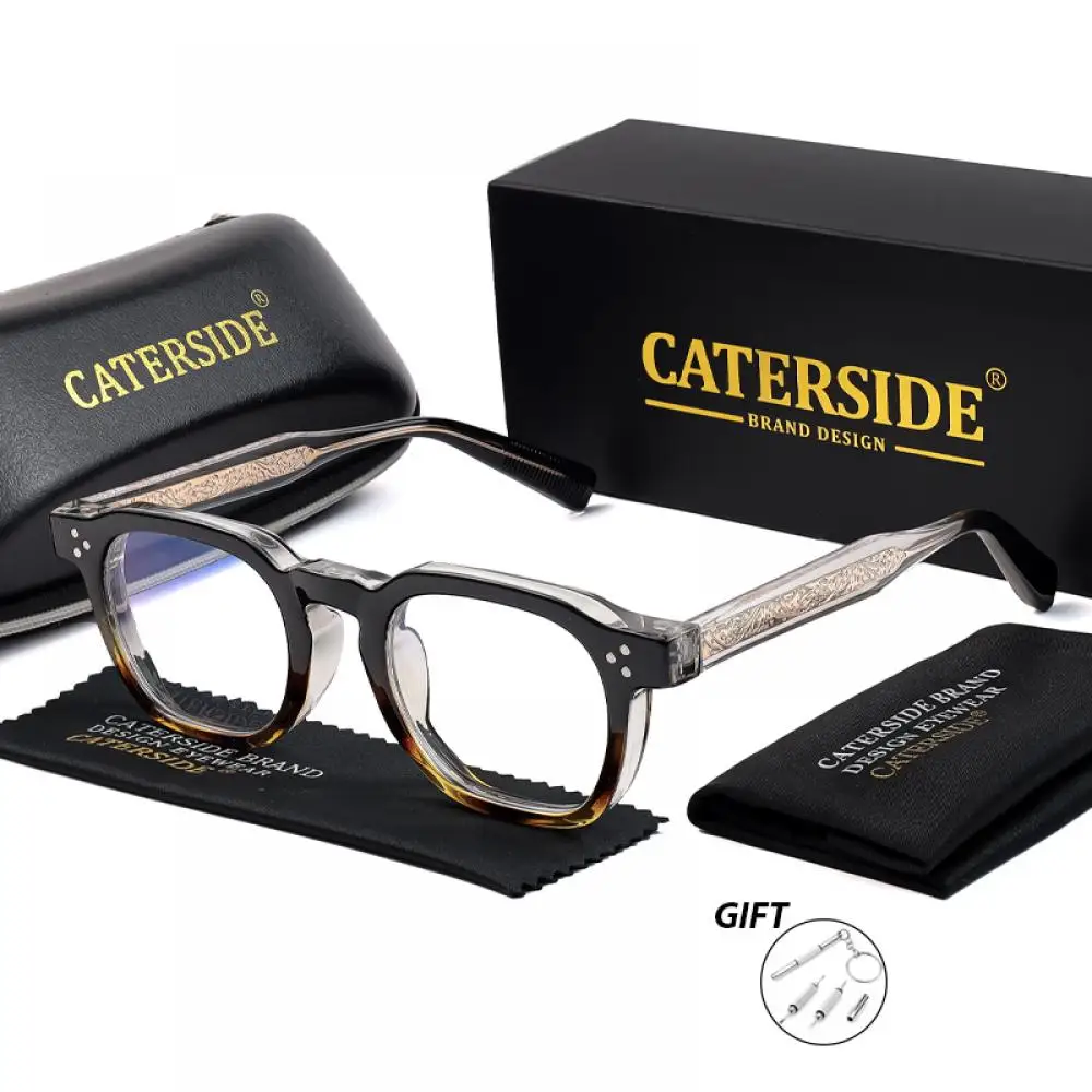 CATERSIDE Classics Gläser Männer TR90 Quadratischen Rahmen Anti Blau Licht Brillen Frauen Computer Optische Linsen Brillen – Detail 7