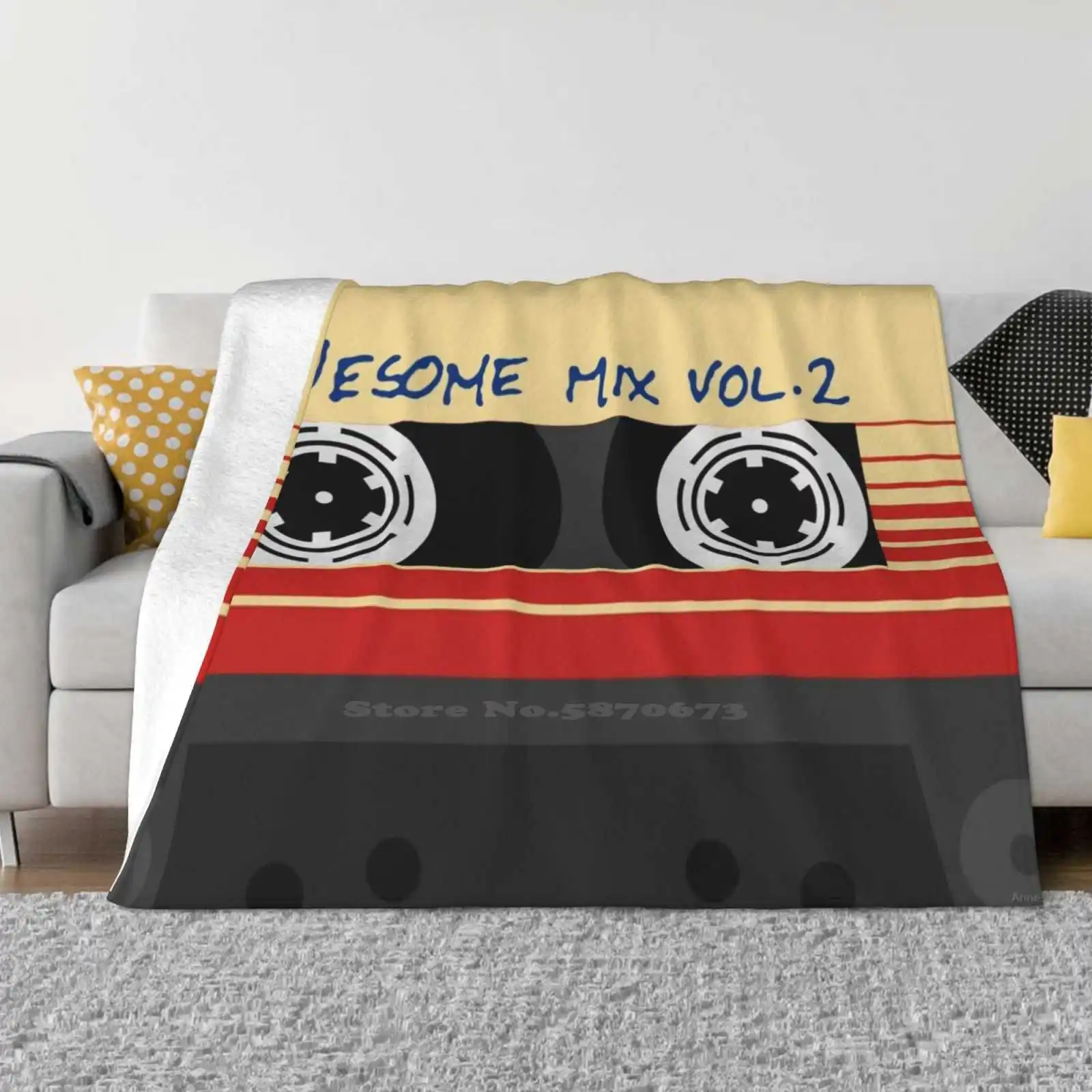 

Потрясающе, Mixtape Vol 2, кассета, ретро, удобное теплое фланелевое одеяло с креативным дизайном, потрясающая микс-лента 60S 70S 80S