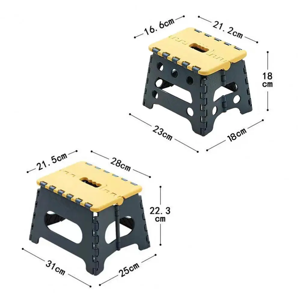 Practical Folding Step Stool 3 Colors Folding Chair High Stability Take Rest Heavy-Duty Step Stool Chair