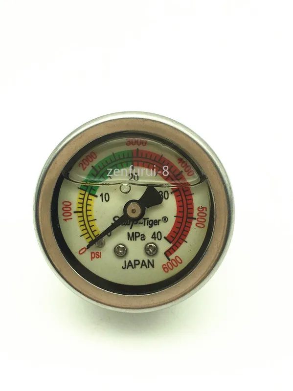 

Paintball Hand Pump High Pressure Gauges Manometer 40mpa/400bar/6000psi 1.5 Inches 40mm Diameter M10*1 thread