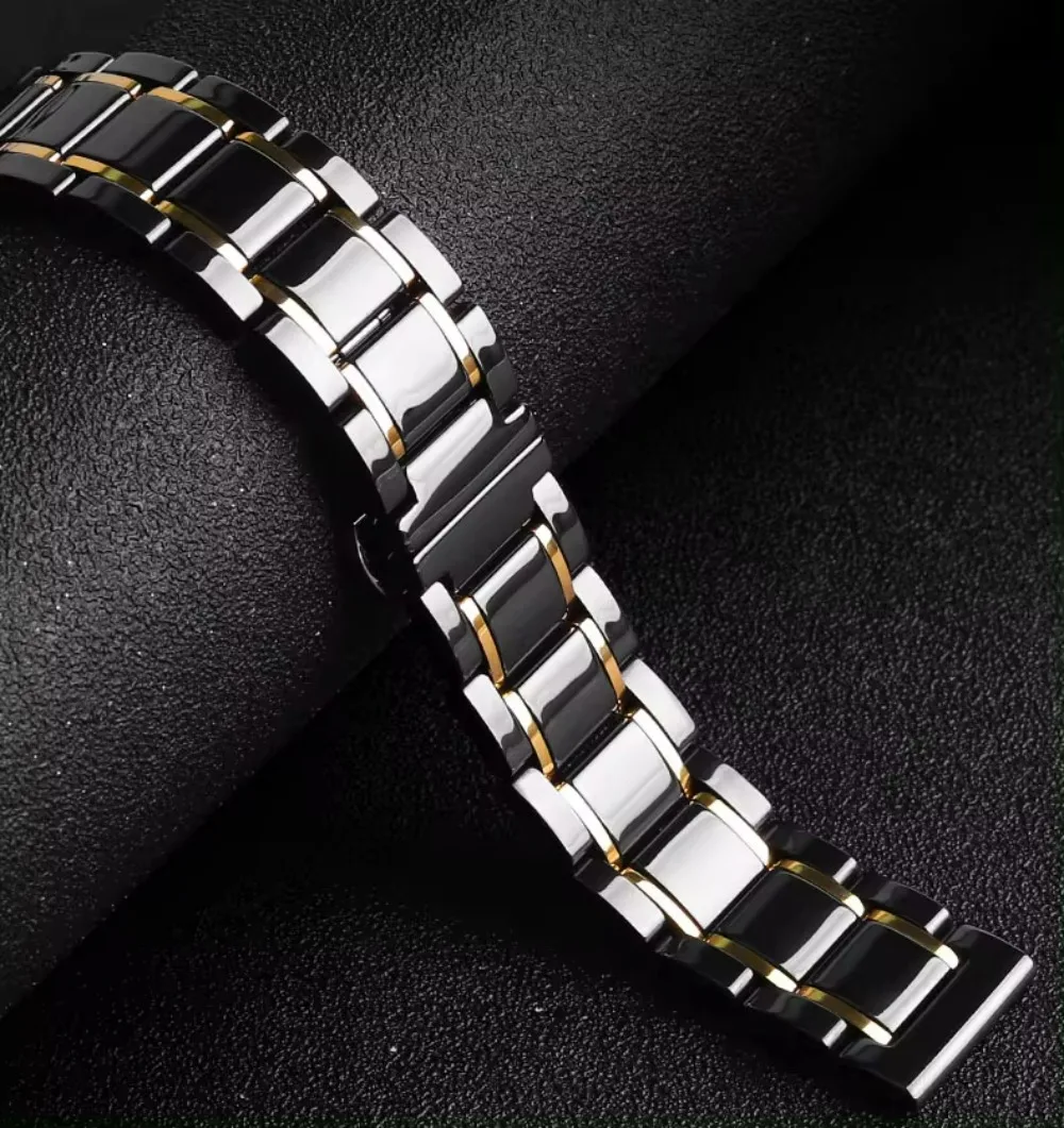 Ceramic and Stainless Steel Bracelet Band