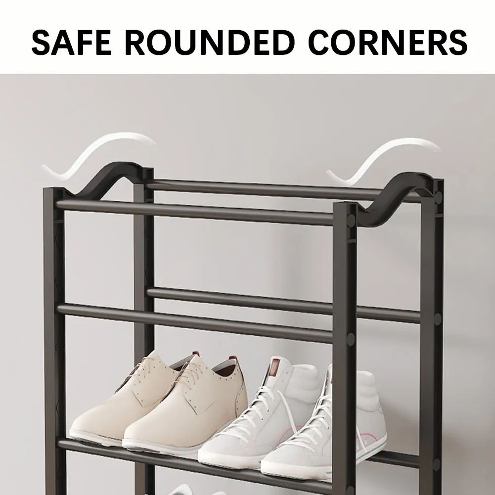 10 Tiers Shoe Rack 30 Pairs Sturdy Shoe Shelf Vertical Boot Organiser for Entryway Closets