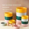 Big Dogs Bowl Thick Ceramic Pet Food Water Feeders Small Medium Large Dog Feeding Supplies Splash Proof with Wooden Stand Pet용품 2