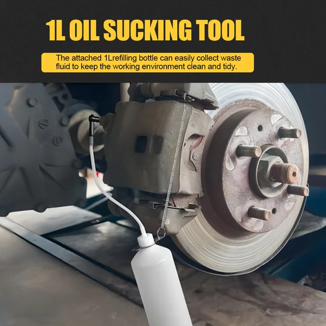 Kit Spurgo Freni Masko Per Auto - Pompa Manuale, Bottiglia Da 1L, Adattatore E20, Per Freni A Disco E Tamburo - Foto 10