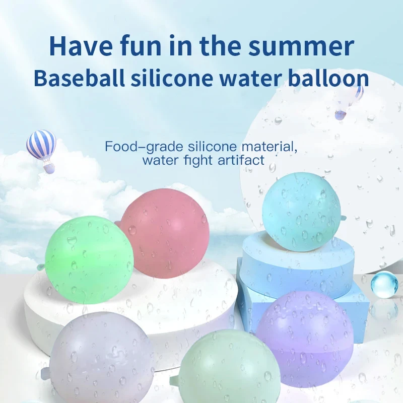 Reusable Water Balloons Toys Quick Fill Self Sealing Water Bomb for Summer Games Children's Adults Outdoor Activities Toy Gifts 5