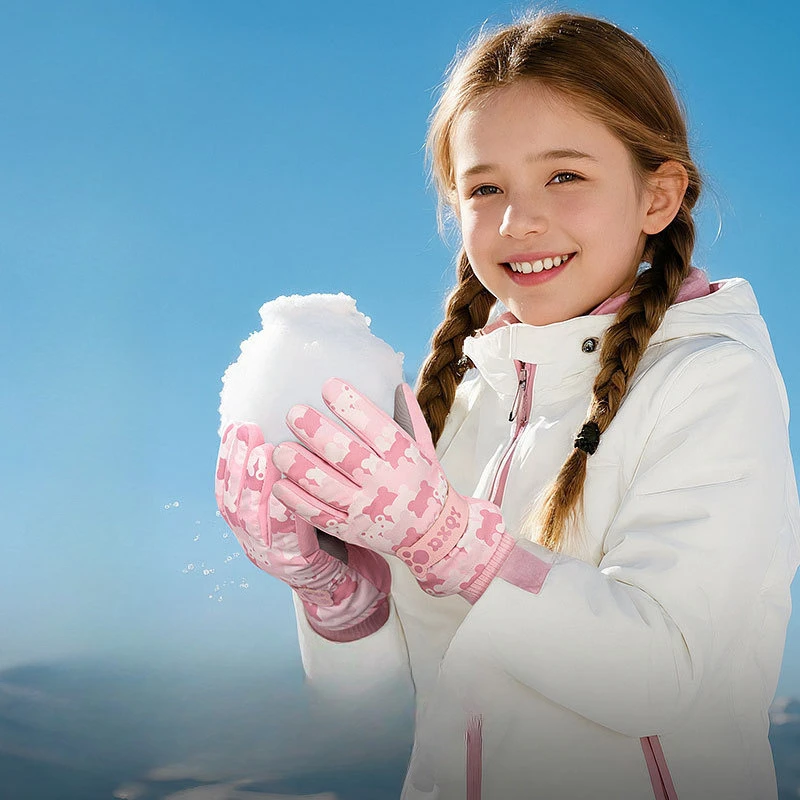 Ski Gloves Riding Winter Women Men Children Warm Water-proof Thickened Windproof Mountaineering Touch Screen Students