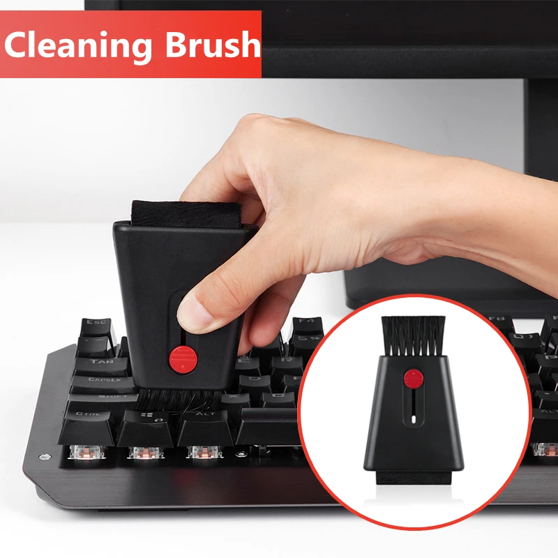 Multi-functional Double Head Brush Mini Cleaner Bursh For Desktop Keyboard Duster Gap Cleaning Brushes Screen Clean Bursh