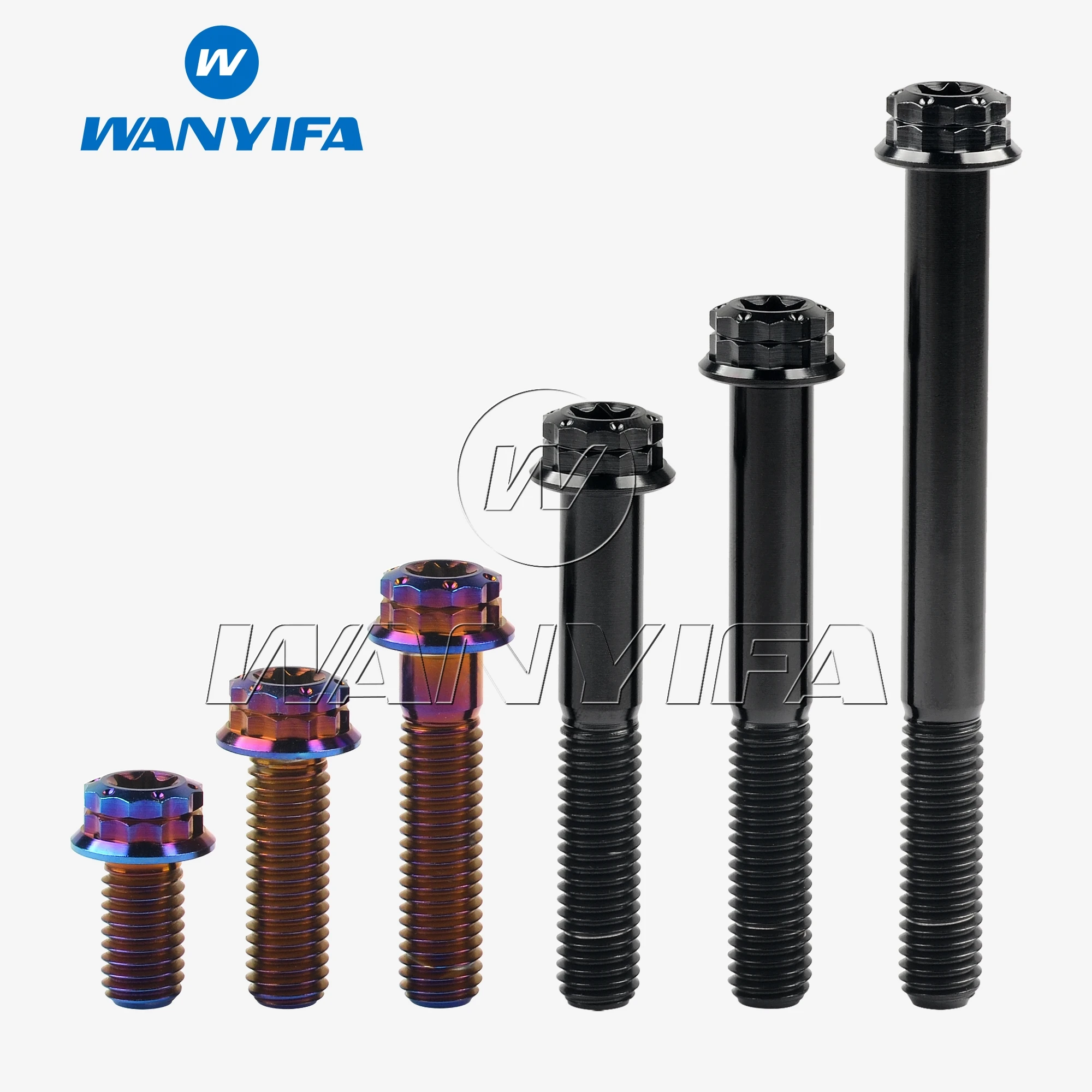 

Wanyifa Titanium Ti Bolt M8x15 20 25 30 35 40 45 50 55 60 65 80mm 12Points Flange T40 Torx Head Screw for Motorcycle Refitted