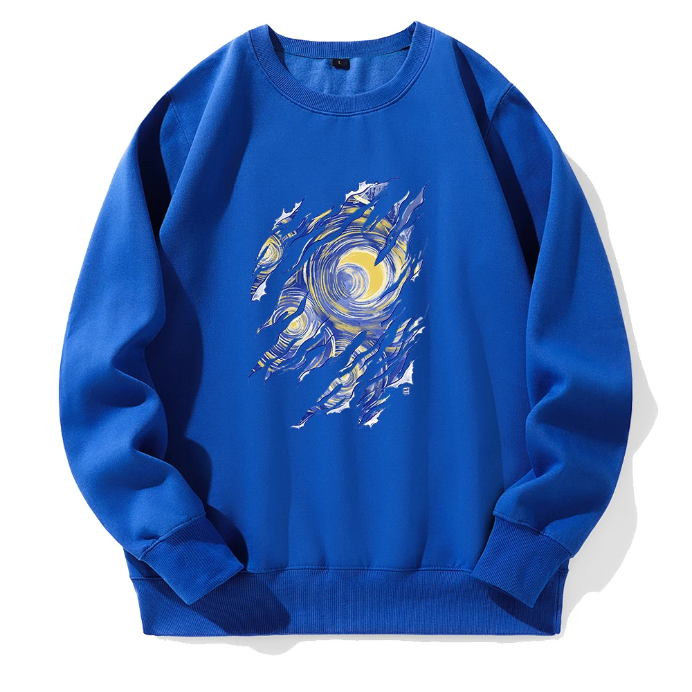 thumbnail image 1 of Sudadera con capucha de Noche Estrellada para hombre, ropa de calle de forro polar, holgada, básica, combina con todo, Vincent Van Gogh, 1 of 5