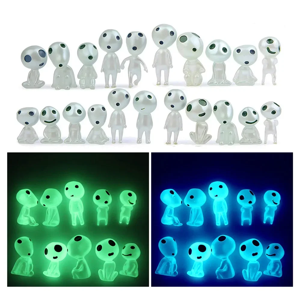 Luminous Tree Elf Micro Landscape Figure Ornament Outdoor Glowing Miniature Statue Potted Mini Garden Accessories 10/20Pcs elf toy accessories