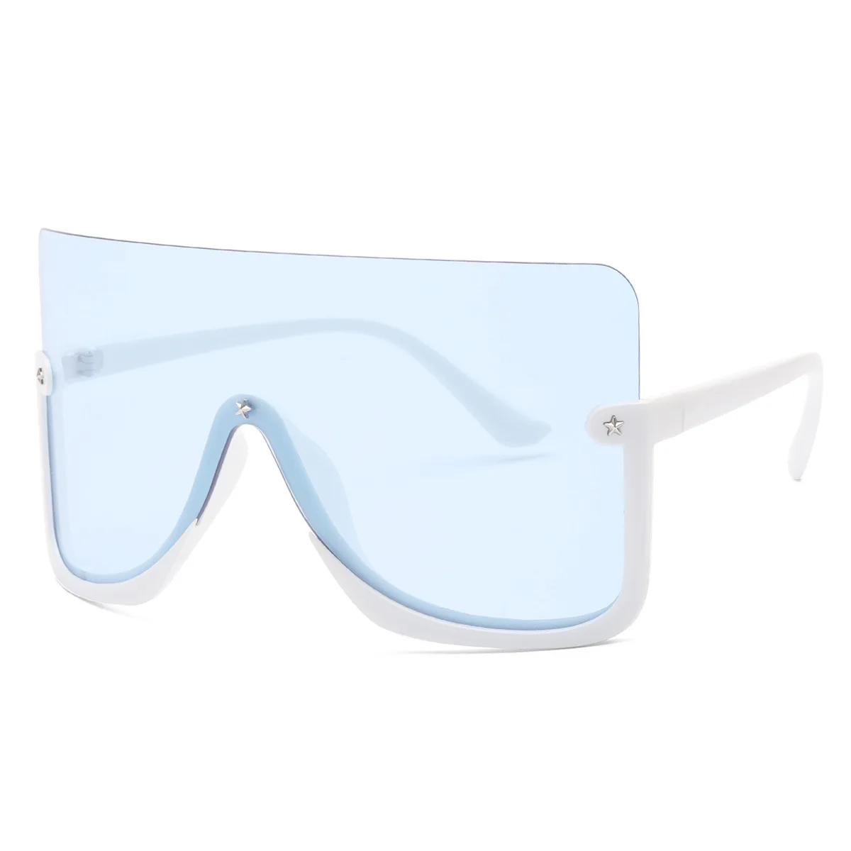 New Big Face Mask Sunglasses Windshield Multicolor Sunglasses Men and Women European and American Cross border