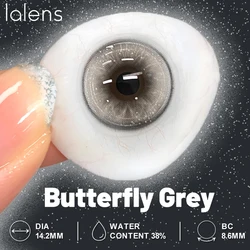 Lalens Cleopatra Grey Colored Contact Lenses - Natural Eye Beauty Enhancement, Soft Cosmetic Lens Duo (Butterfly Grey)