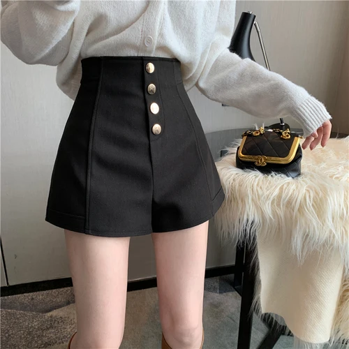 Popular Shorts Women's Clothing 2022 Spring Autumn New High Waist Slimming Internet Celebrity Wide Leg Outerwear Casual Pants women's swim shorts Shorts