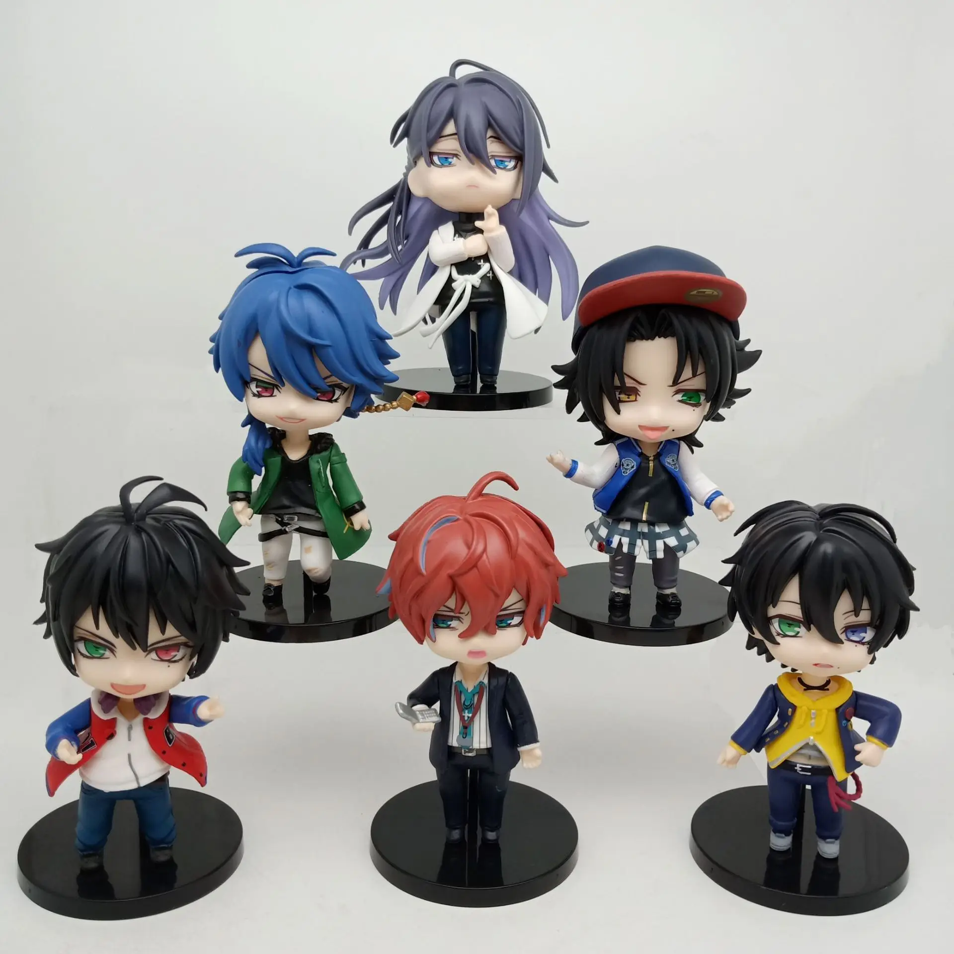 

7pcs/set Hypnosis Mic Division Rap Battle Figurines Amaguni Hitoya Figure Yumeno Gentaro Arisugawa Daisu Jinguji Jakurai Figure
