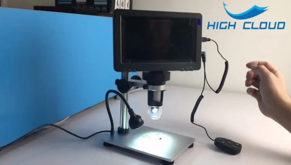 ЖК-дисплей 7-дюймовый цифровой микроскоп HD USB-микроскоп с проводным пультом