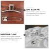 Hairpin Clip with Ponytail for Girl Exaggerated Women Creative Claw Zinc Alloy Metal Jaw Clips 5
