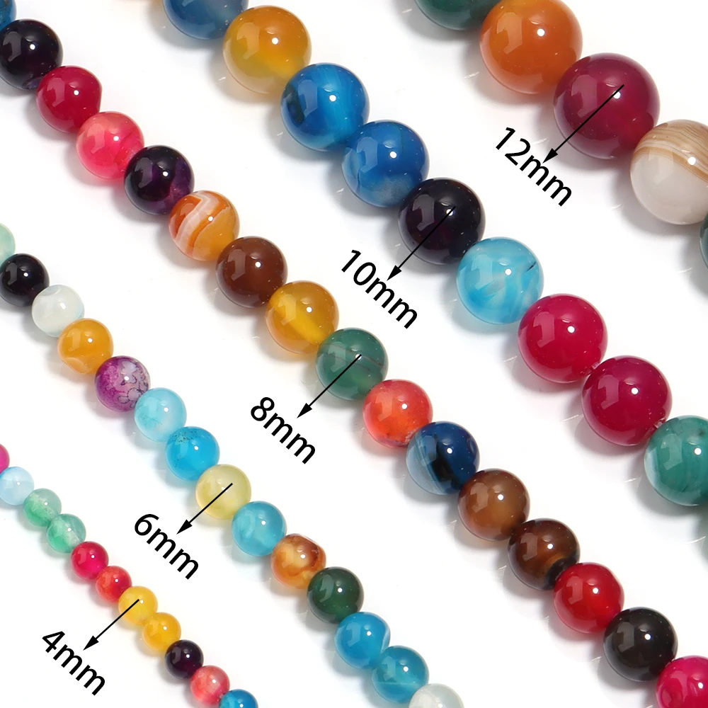 Aazon.co: 45pcs 8 Coffee Stripe Agate Beads Natural Gestone Beads