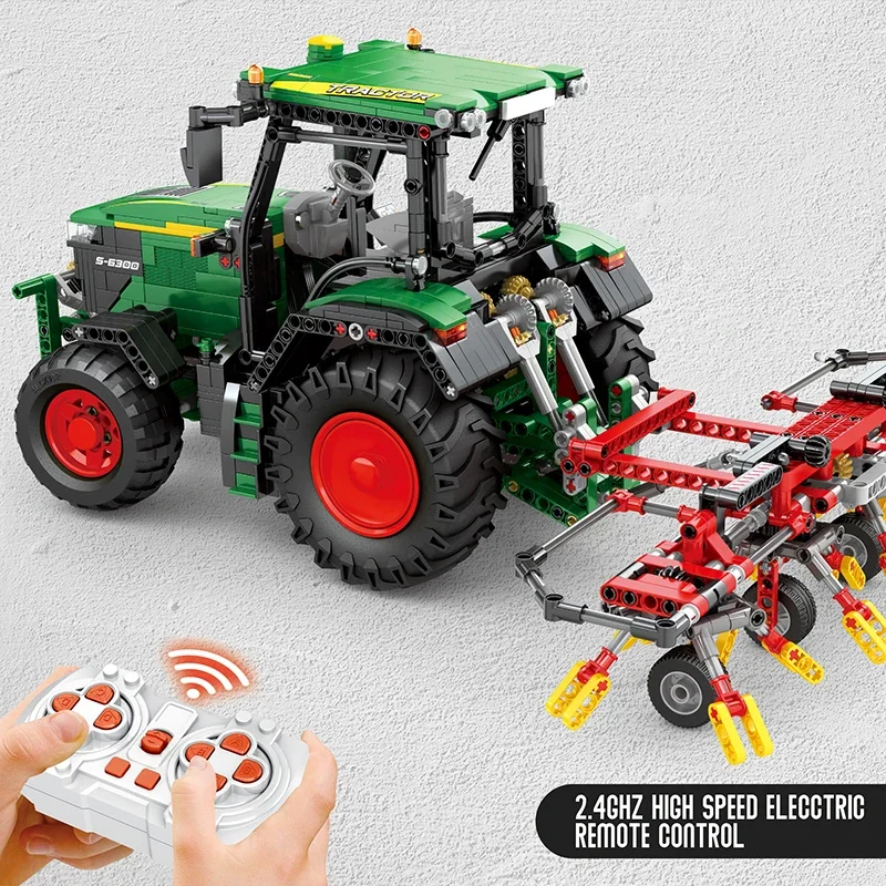 Reobrix Tractor 1828Pcs Blocchi Di Costruzione Di Telecomando Tecnico Modello City Engineering Car Vehicle Bricks Construction Gift Toy