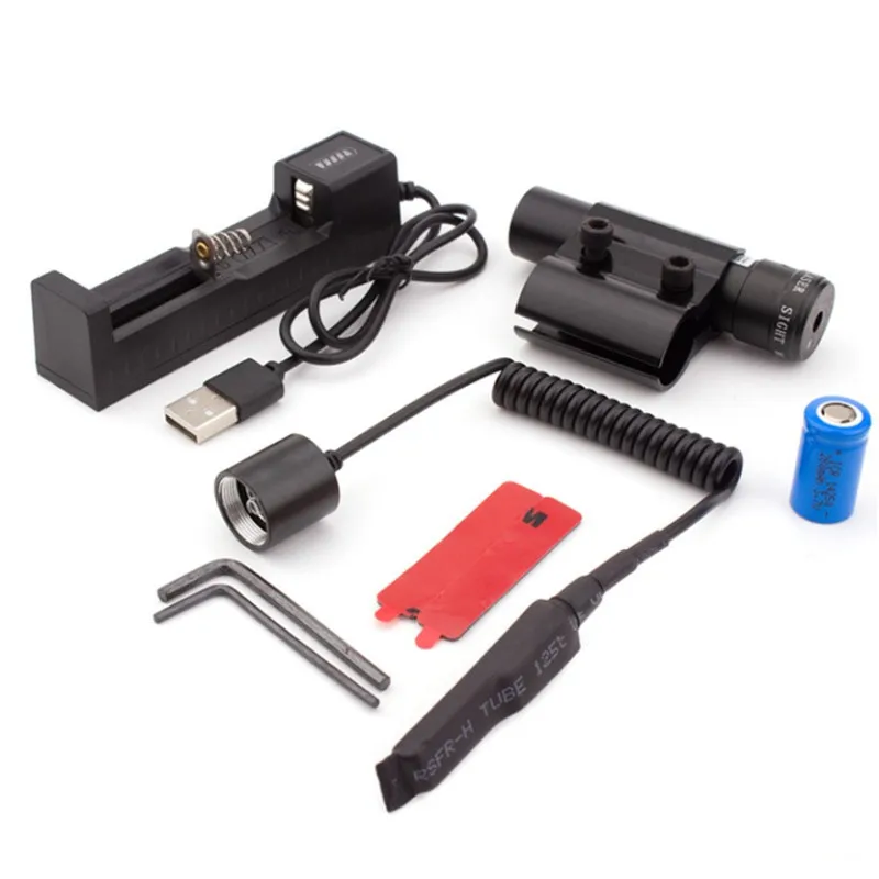 

Tactical Laser Sight with Picatinny 11mm 20mm Rail Rifle Laser Collimator Battery Included Red Laser Pointer Pressure Switch