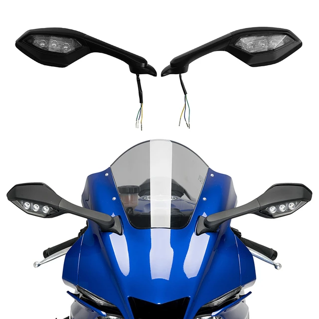 モーターサイクルミラー,ウインカー,ヤマハ,yzf,r6,2017-2020,yzf,r1