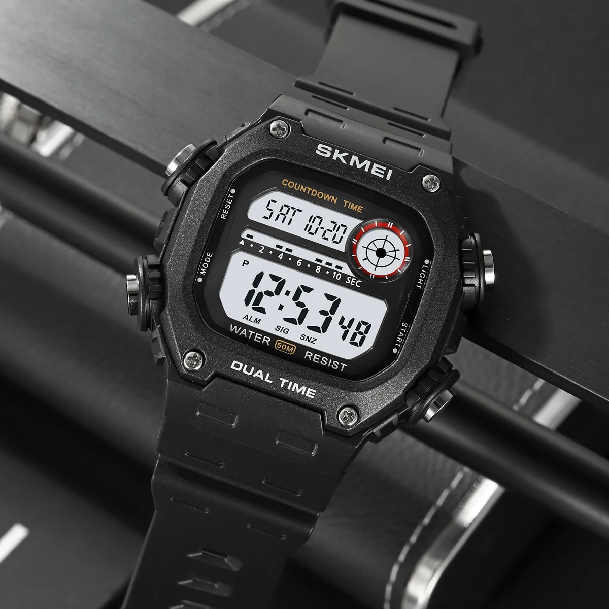 Unisex SKMEI Sport Waterproof Digital Wristwatch with Stopwatch and Alarm
