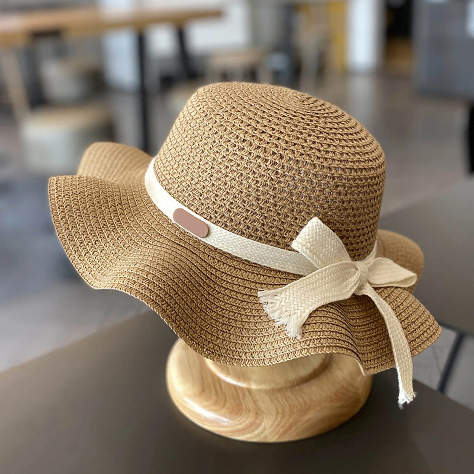 Children's Girls Sunscreen Hat Summer Bow Sun Hat Straw Braided Beach Sun Girls And Gloves Boys Hats And Caps