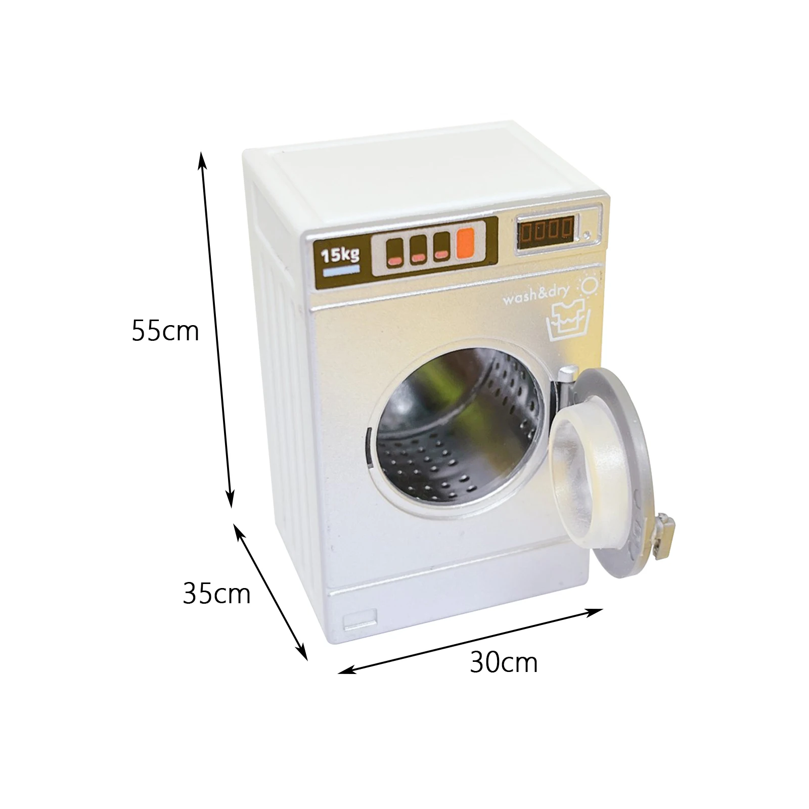 Dolls House Washing Machine 1/12 Play House Toy Small Washing Machine Toy Pretend Play Toy for Holiday Present Preschool Kids 3