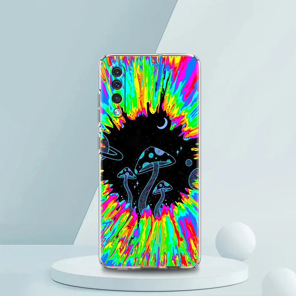 Pilz transparente Telefon hülle für Samsung Galaxy A12 A22 A50 A70 A40 A10 A20 A30 A02 A03S A04 Abdeckung Silikon hülle Coque Capas – Detail 1