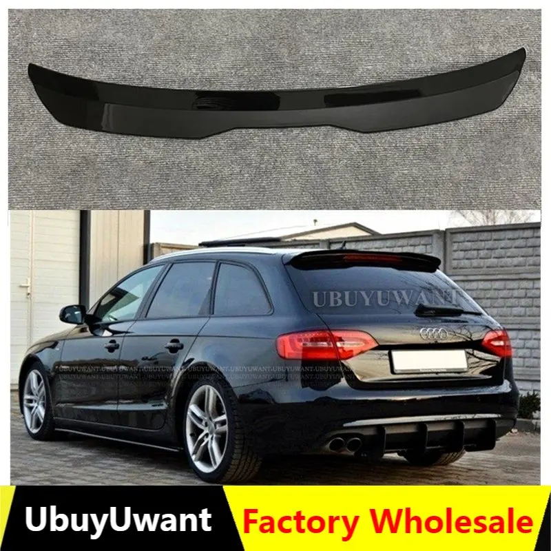 RS4 Roof Spoiler for Audi A4 B8 Avant / Allroad 2008-2016 ABS Plastic  Spoiler Rear Wing Car Tail Wing Decoration A4 B8 Allroad