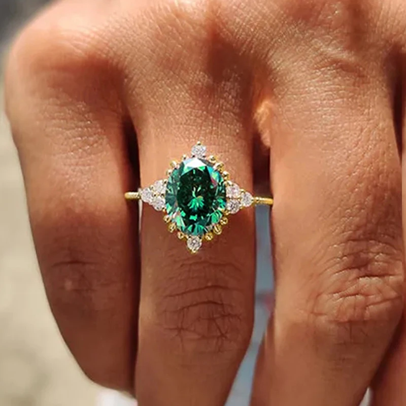 ZAKOL Pendientes De Gota De Circonita Cúbica Ovalada Verde Para Mujer Y Ni A Joyer
