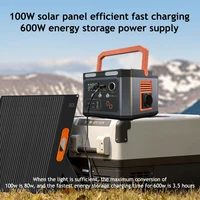 Station d'alimentation portable 600W avec panneau solaire 100W (en option) Générateur solaire 100000MAH pour la maison, la secours domestique, le camping en extérieur et les camping-cars 2