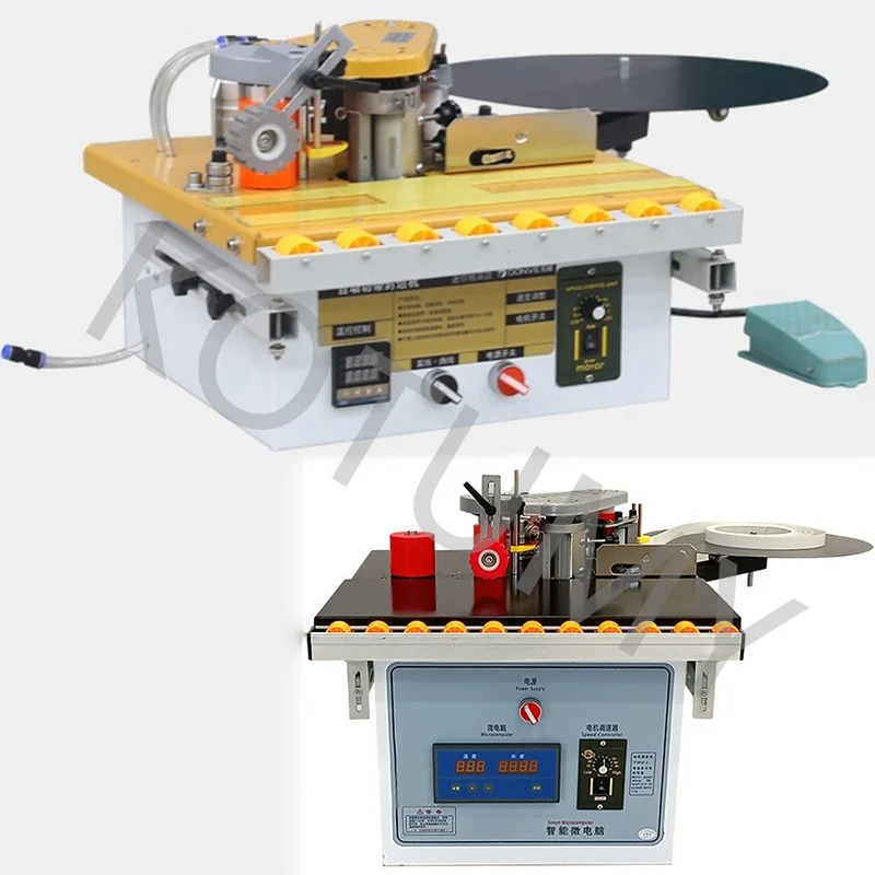 Edge Banding Machine 220V Portable Double Side Gluing Woodworking Banding Machine Edge Bander for Wood Based Panels Machinery