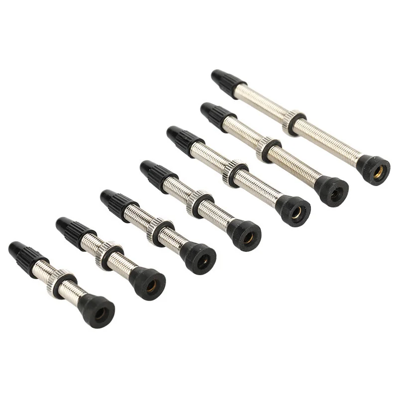 Bicycle Valve 1PC 34/40/44/50/55/60/80mm MTB Road Bike Vacuum French Valve F/V Nipple Copper Core Cycling Accessorie