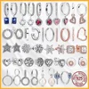 Authentic 925 Sterling Silver Heart Hoop Earring Sparkling Original Earring Women Gift