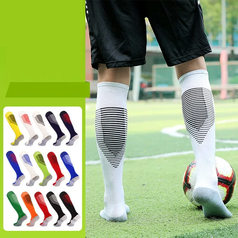 Sports Socks Sports Socks For Children School Towel Bottom Over The Knee Stockings Training Long Football Socks Adult Non-Slip Running