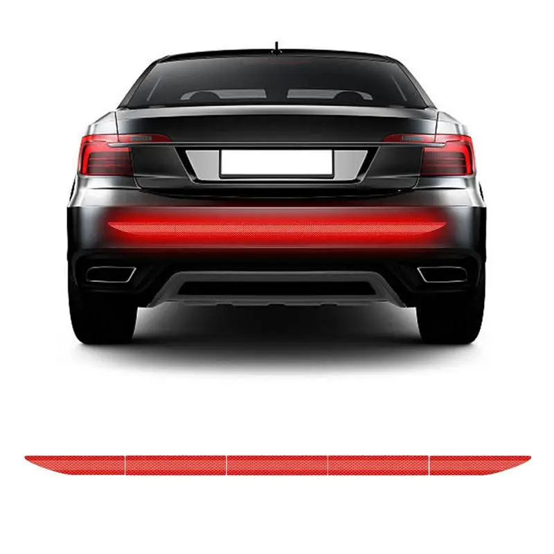 

5Pcs Reflective Warning Door Side Edge Protection Bumper Reflective Strips Anti-Scratch Protector Glue Sticker For Auto Car
