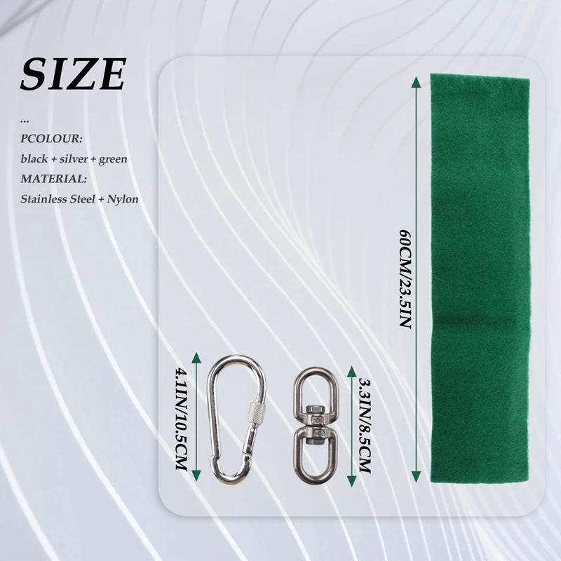 Swing Attachment Holds Attachment Swing Suspension Strap Kit With 2 Carabiners And D-Rings With 2 Tree Protection Pads 6