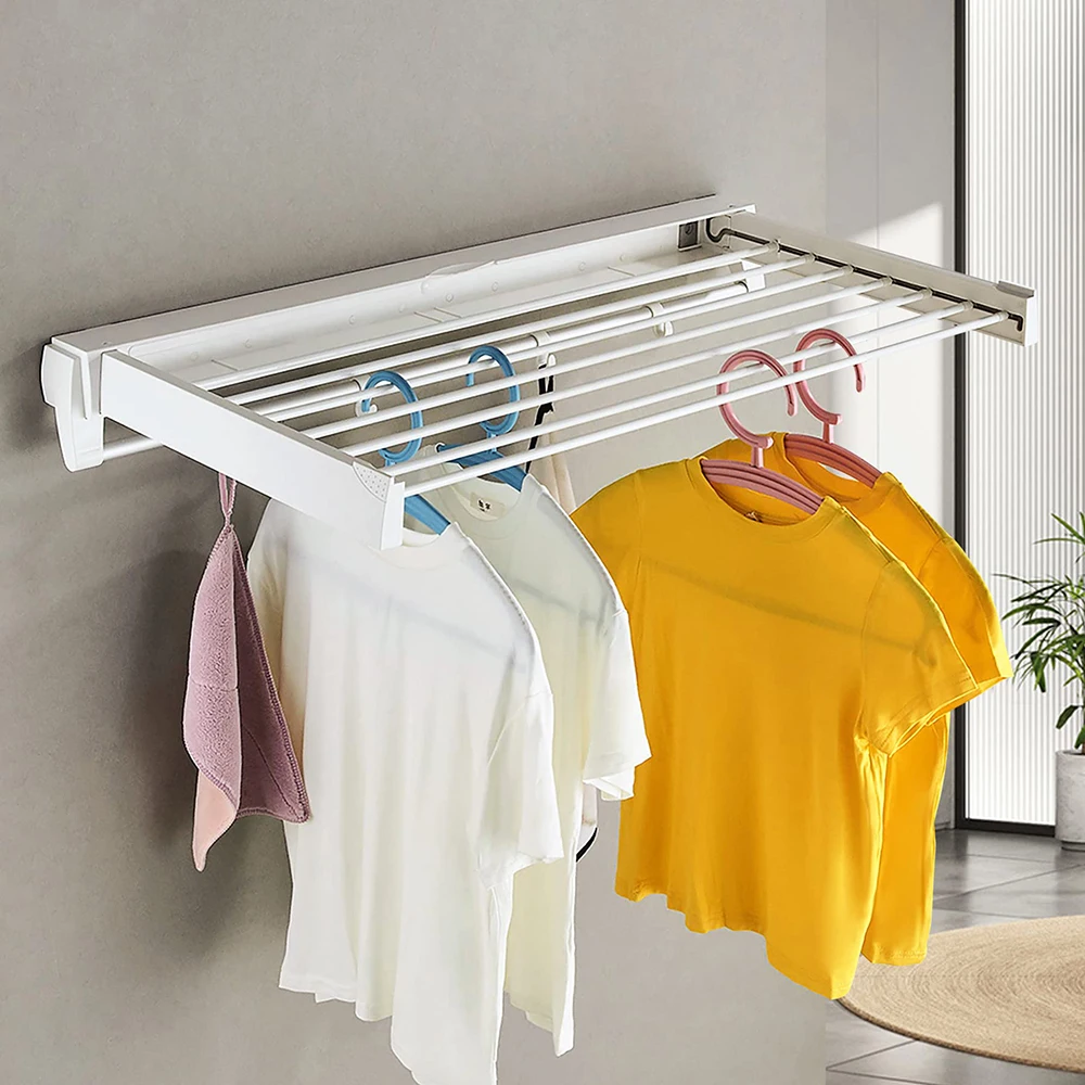 Rack Clothes Hanger Organization Hanger Invisible Retractable Wall